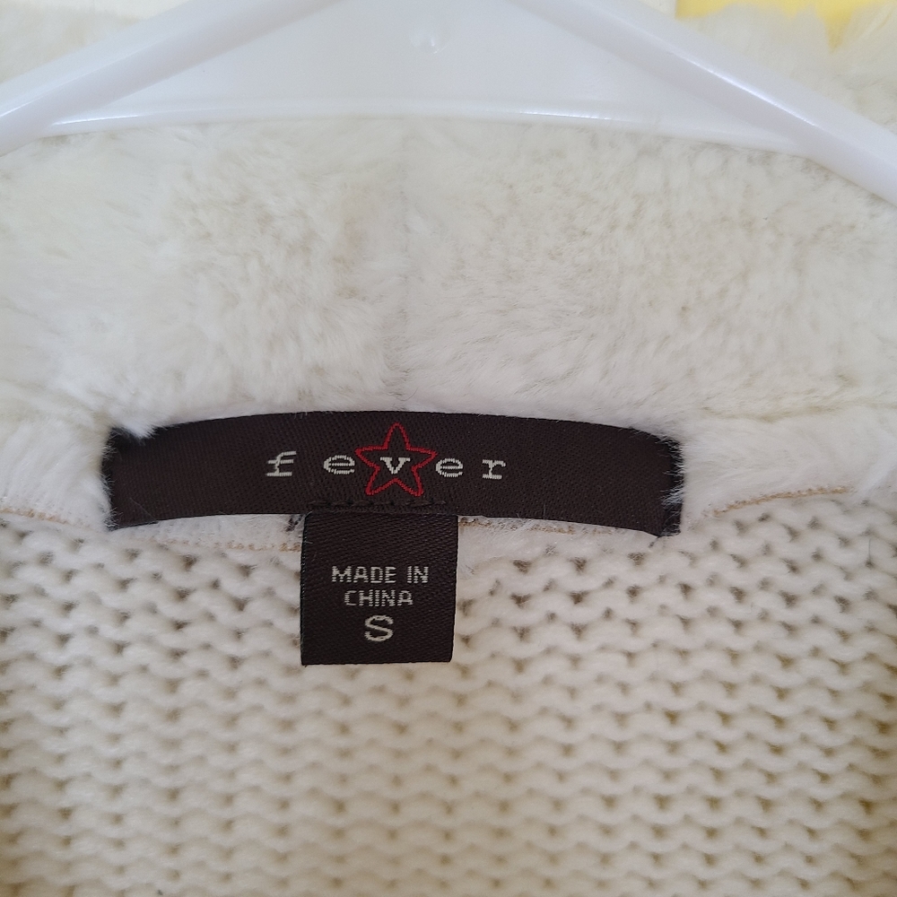 Fever Womens Faux Suede and Fur Open Jacket Small - Picture 2 of 4